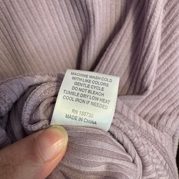 Jane + Delancey Top Size M Light Purple Soft Stretch Knit Long Sleeve Round Neck - Picture 7 of 11